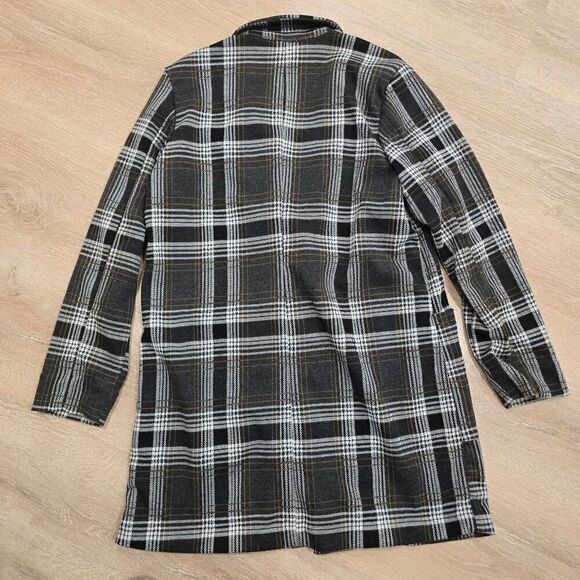 Philosophy Long Blazer Jacket Women's Large Gray‎ Notch Single Breasted Stretch - Picture 6 of 7